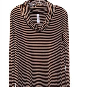 Comfy Striped Turtleneck Dress